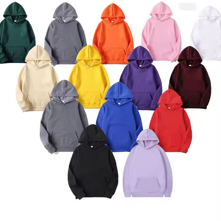 New custom logo casual solid color round neck men's sweater, high-quality unisex jacket, football suit, sportswear